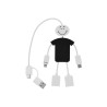 Techmate 3-in-1 Charging Cable & Usb Hub 2.0
