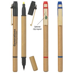 Dual Function Eco-inspired Pen With Highlighter