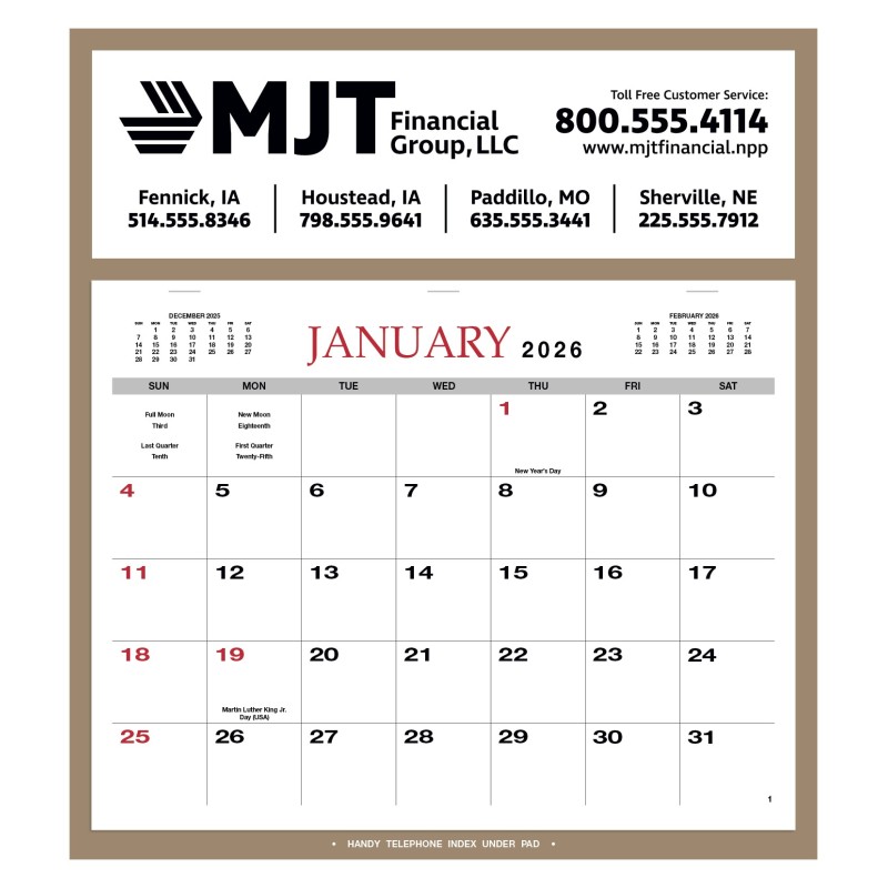 Skinner & Kennedy™ Memo Calendar