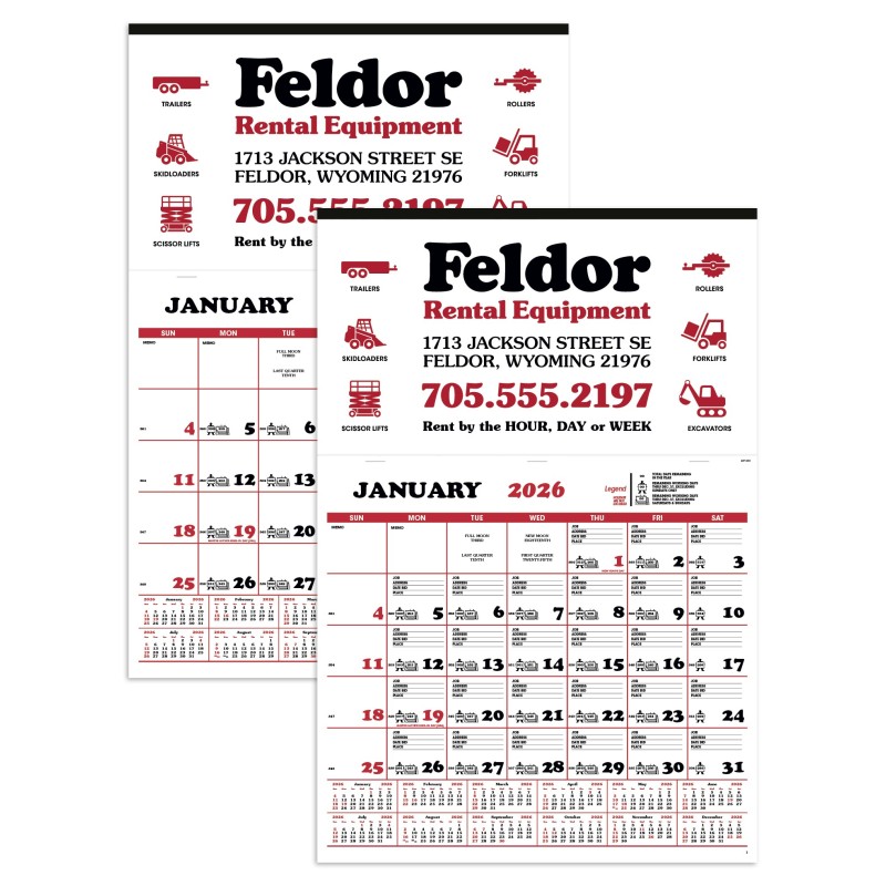 Contractor's Apron Calendar