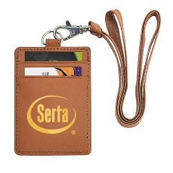 Livorno Park Avenue Leather ID Holder w/Neck Cord