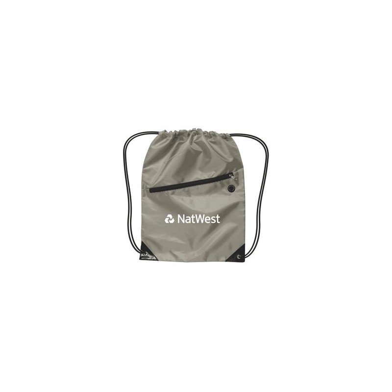 Drawstring Backpack w/ Zipper