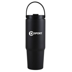 27 Oz. Siam Powder Coated Recycled Stainless Steel Tumbler w/Carrying Handle