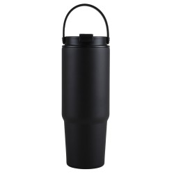 27 Oz. Siam Powder Coated Recycled Stainless Steel Tumbler w/Carrying Handle