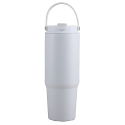 27 Oz. Siam Powder Coated Recycled Stainless Steel Tumbler w/Carrying Handle