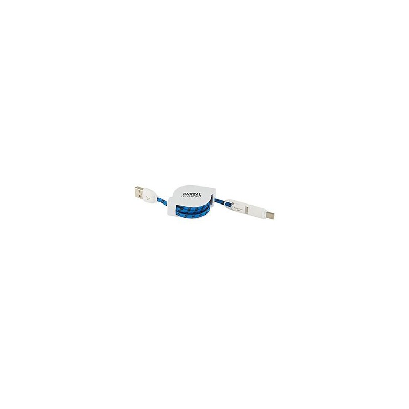 3-in-1 Retractable Fabric Charge-It™ Cable