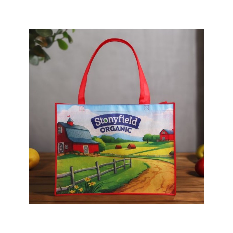2 Sided Sublimated Large Non-Woven Shopping Tote Bag