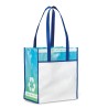 Vita Laminated Recycled Shopper - Royal Blue-Pattern