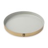 Be Home® Luxe Round Enamel Tray - Moonbeam-Matte Gold