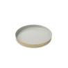 Be Home® Luxe Round Enamel Tray - Moonbeam-Matte Gold