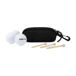 Golf Links Ball & Tee Caddy Kit - Black