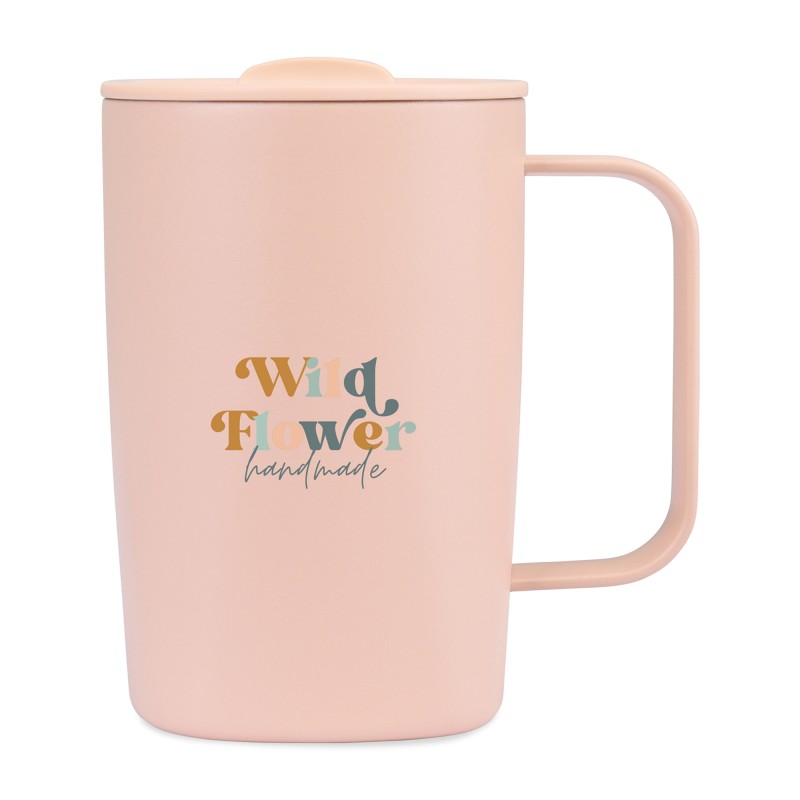 Aviana™ Rowan Recycled Mug - 15 Oz. - Light Peach