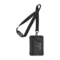 Rally Recycled ID Pouch Lanyard - Black
