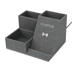 Eden Wireless Charging Desk Organizer - Charcoal Heather