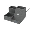 Eden Wireless Charging Desk Organizer - Charcoal Heather
