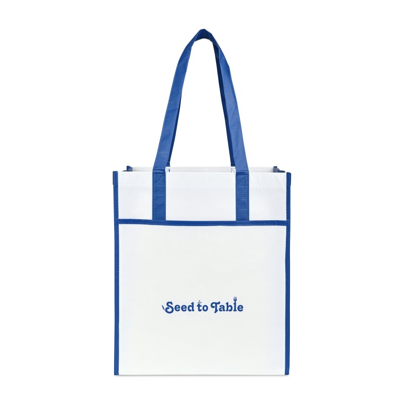 Harlow Laminated Recycled Shopper - Royal Blue