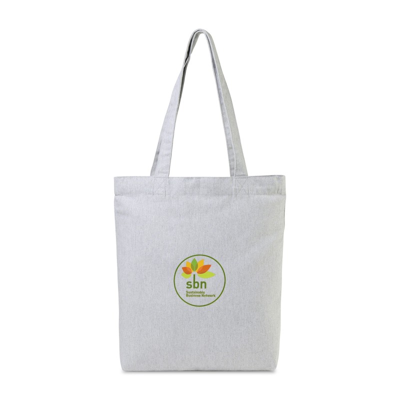 AWARE™ Recycled Cotton Gusset Bottom Tote - Light Grey