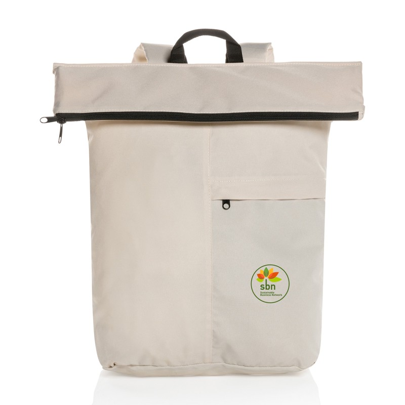 Dillon AWARE™ rPET Lightweight Foldable Backpack - Off White