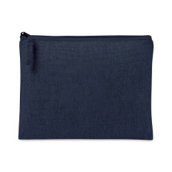 AWARE™ Recycled Cotton Zippered Pouch - Indigo Denim
