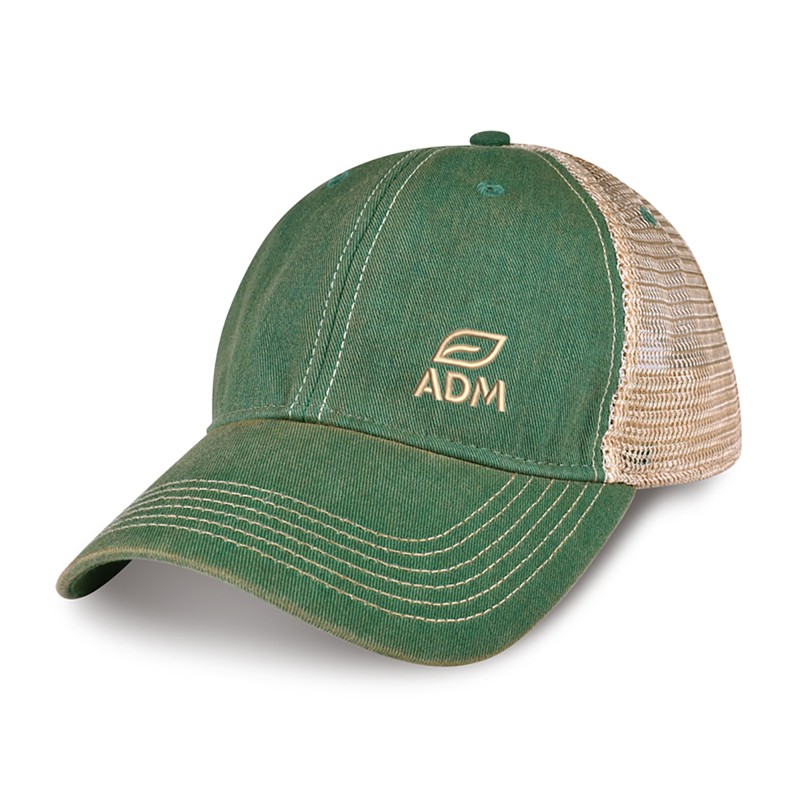 Merrimack Hat Co.® Austin Vintage Trucker - Kelly Green-Tan