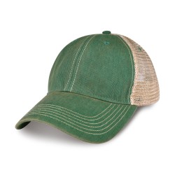 Merrimack Hat Co.® Austin Vintage Trucker - Kelly Green-Tan