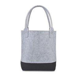 Out of The Woods® Felt Colorblock Tall Tote - Light Grey-Black