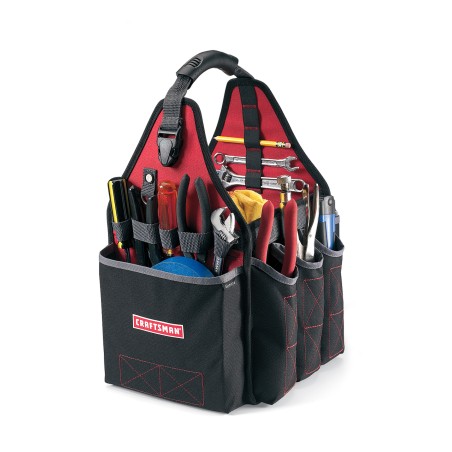 All Purpose Utility Tool Tote - Red-Black