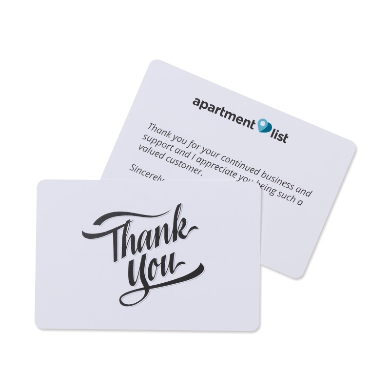Thank You Greeting Card - White