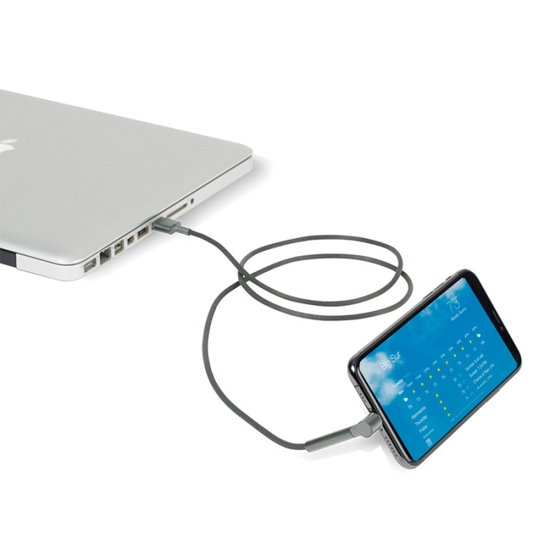 Side Kick Charging Cable - Medium Grey