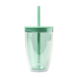 Cool Gear® Oasis Straw Bottle - 14 Oz. - Seaglass