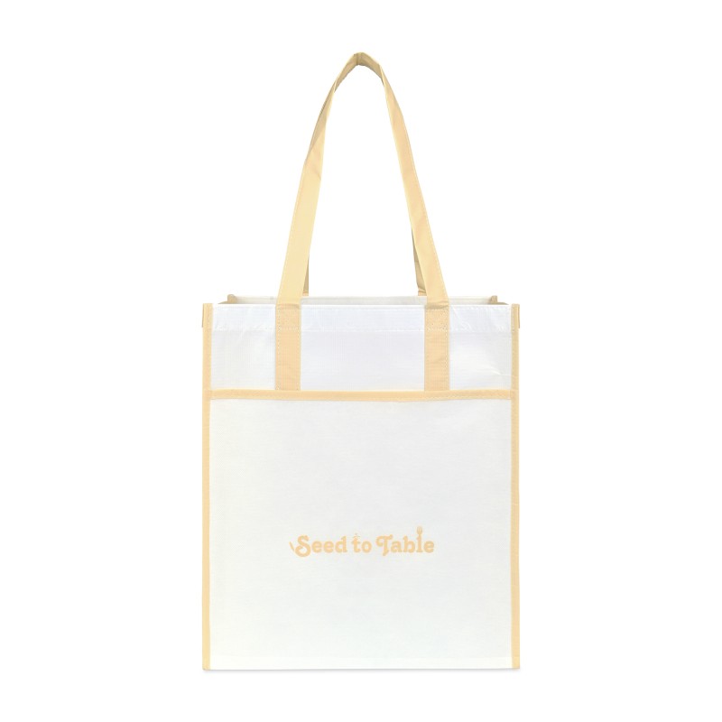 Harlow Laminated Recycled Shopper - Oatmeal