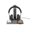 Truman Dual Wireless Charger and Headphone Stand - Medium Grey Heather