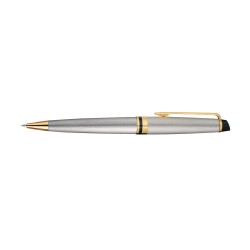 Waterman Expert Ballpoint - Stainless Steel - Gold Trim