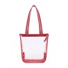 Sigma Clear Zippered Tote - Red