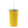 Arlo Classics Stainless Steel Tumbler with Straw - 20 Oz. - Yellow