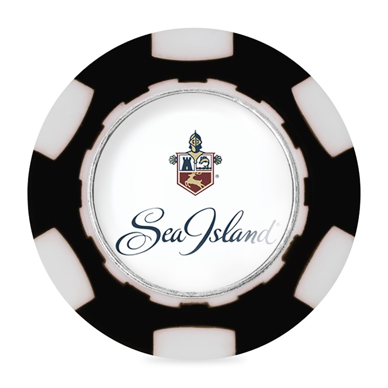 Ahead Poker Chip with Ball Marker - Black-White