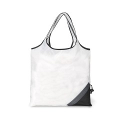 Latitudes Foldaway Shopper - White-Black