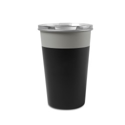 Arlo Colorblock Stainless Steel Tumbler - 14 Oz. - Warm Grey-Black