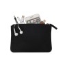 Avery Cotton Zippered Pouch - Black