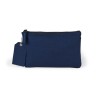 Avery Cotton Zippered Pouch - Navy Blue