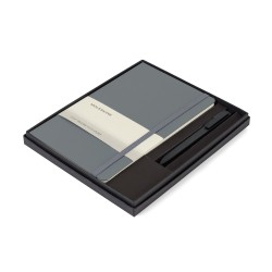 Moleskine® Large Notebook and GO Pen Gift Set - Slate Grey