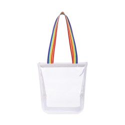 Sigma Clear Zippered Tote - Rainbow
