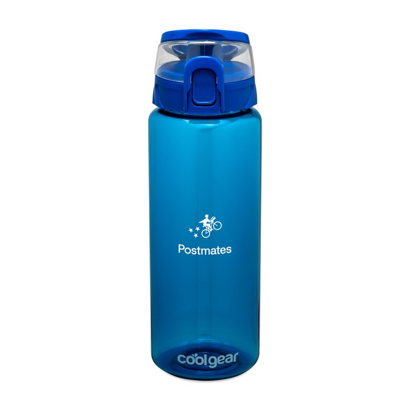 Cool Gear® Cylinder Bottle with Halo Lid - 32 Oz. - Blueberry