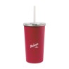 Arlo Classics Stainless Steel Tumbler with Straw - 20 Oz. - Red