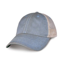 Merrimack Hat Co.® Austin Vintage Trucker - Sky Blue-Tan