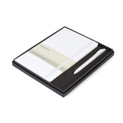 Moleskine® Large Notebook and GO Pen Gift Set - White