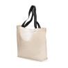 Colored Handle Tote - Black