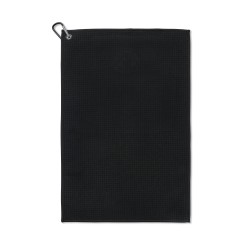 Golf Links Waffle Weave Towel - Black