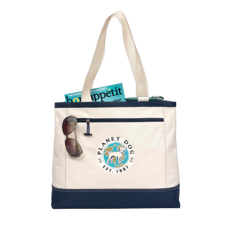 Utility Tote - Natural-Navy