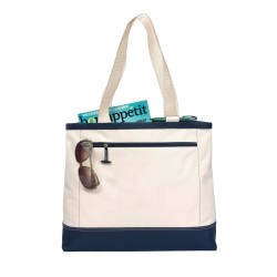 Utility Tote - Natural-Navy